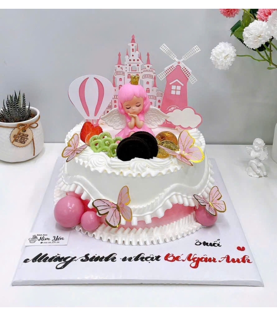 Bánh sinh nhật bé gái mẫu bánh lên 8 tuổi 