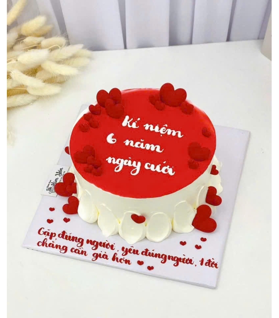 Bánh kem dành kỉ niệm 6 năm ngày cưới nhé 