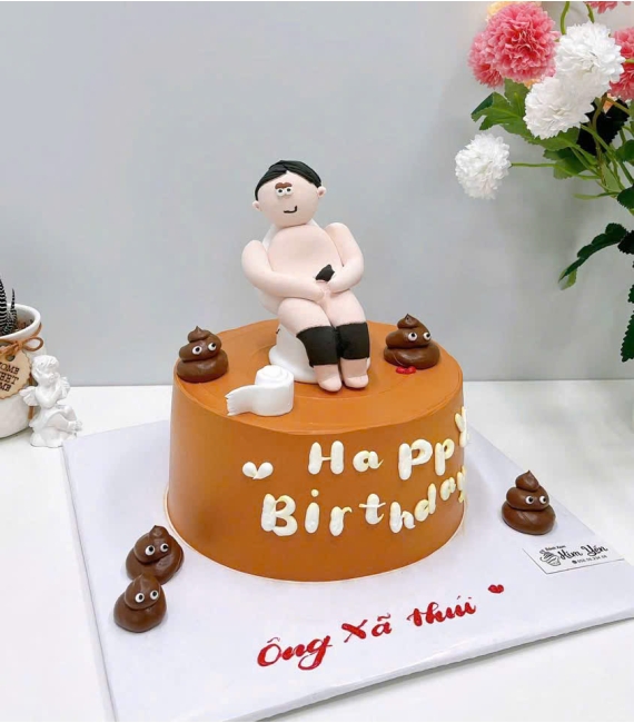 Bánh kem tặng ông xã thúi đáng yêu 