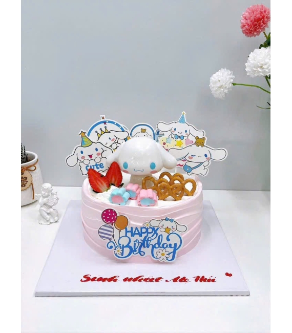 Bánh sinh nhật tặng bé yêu tone hồng 