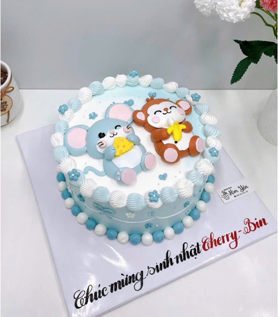 Bánh kem hàn quốc hot vẻ hình chibi đáng yêu 