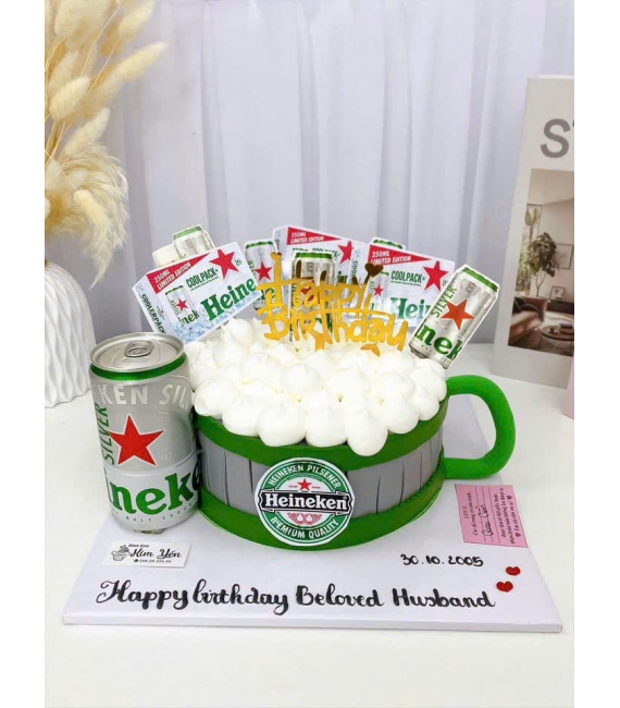 Bánh kem tạo hình ly bia tặng nam hot 