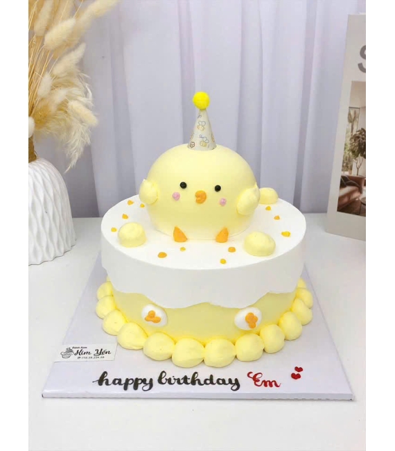 Bánh kem hàn quốc tone vàng hot 