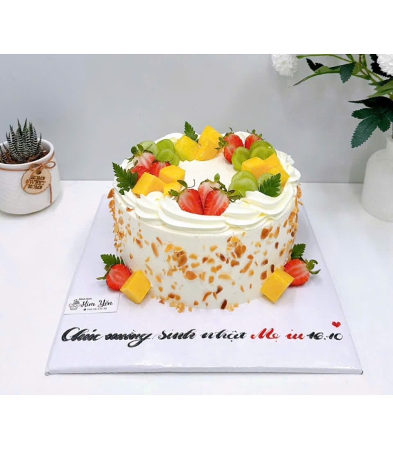 Bánh trái cây tặng kết hợp hạnh nhân siêu hot 