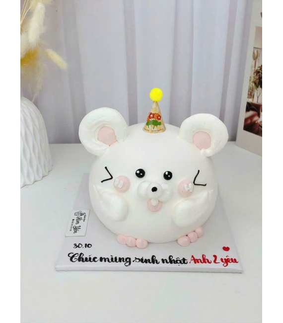 Bánh kem hàn quốc tạo hình chú chuột đáng yêu 