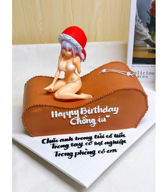 Bánh kem ghế tình yêu tặng cho chồng yêu