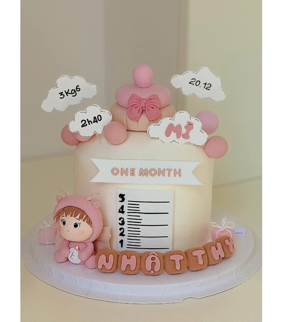 Bánh thôi nôi fondant chủ đề Baby Shark