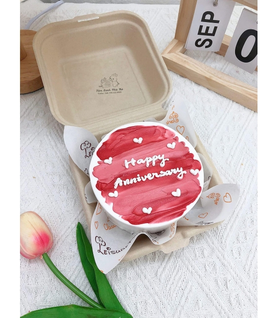 Bánh bento tone đỏ trắng