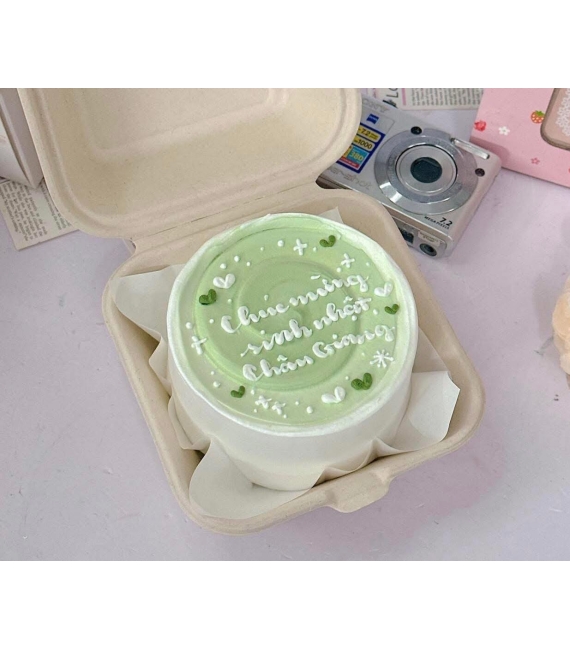Bánh bento xanh cây pastel