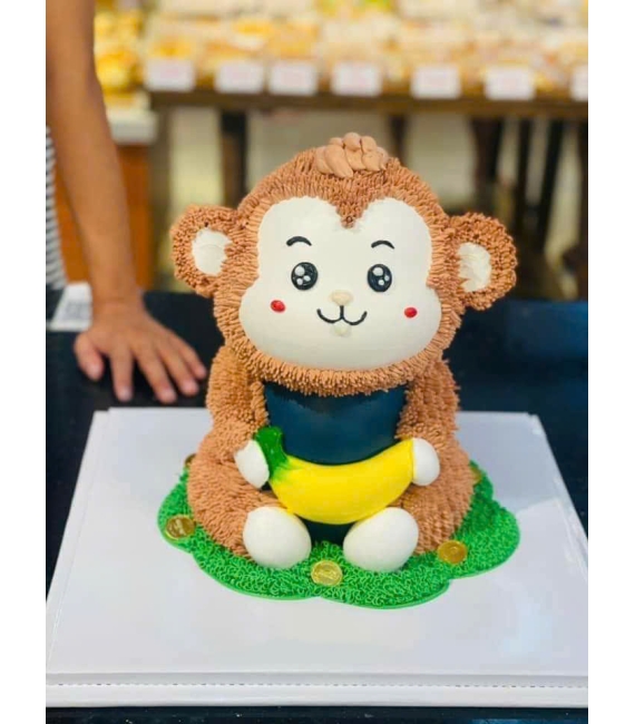  Bánh kem làm theo yêu cầu tạo hình con khỉ