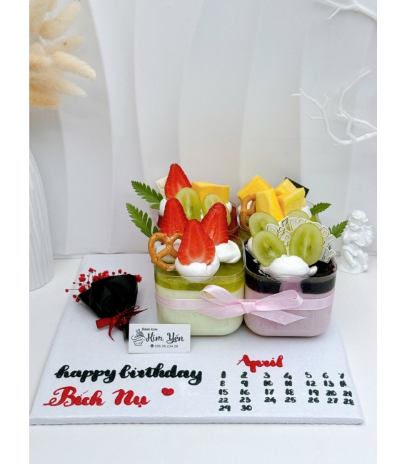 Sét bánh ly panna cotta tặng bạn thân