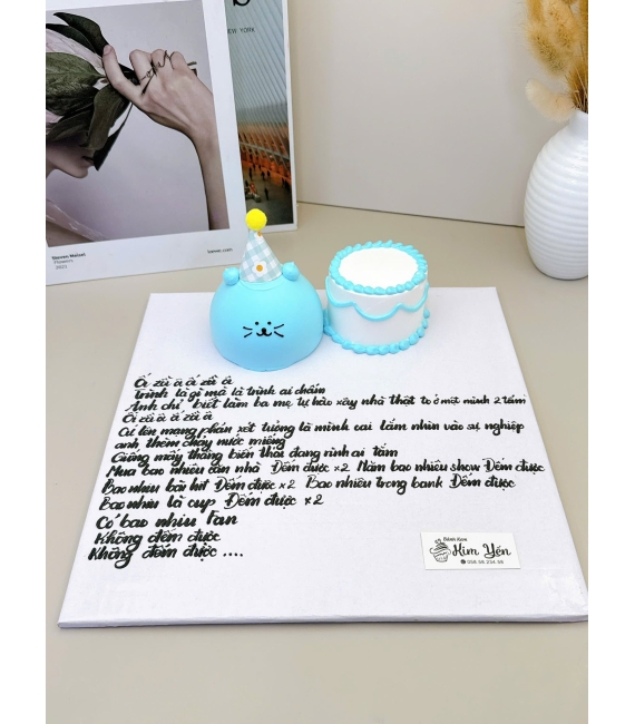 Bánh kem hàn quốc mini viết chữ chúc mừng