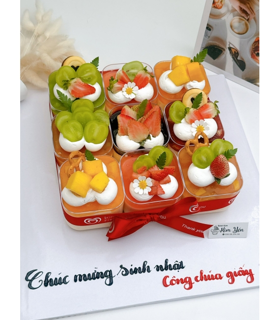 Sét bánh ly panna cotta tặng người yêu