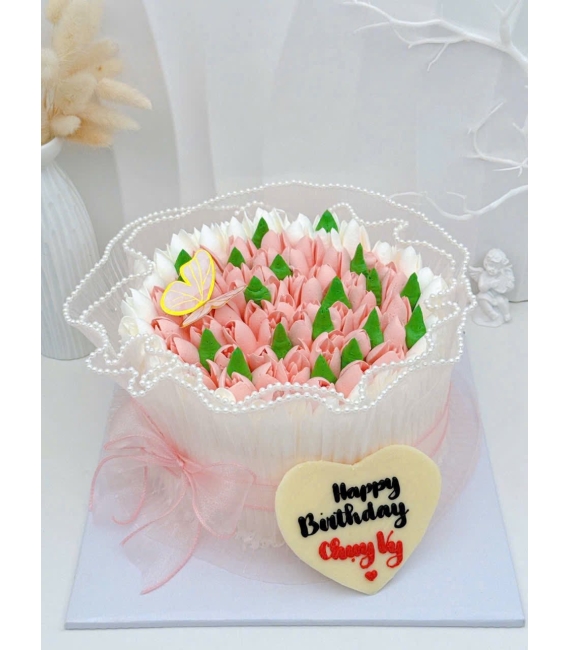 Bánh kem hoa tulip tặng chị yêu