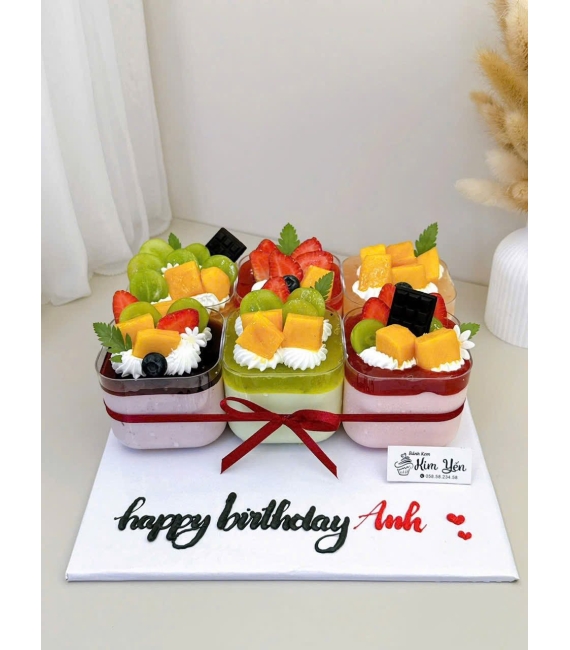 Sét bánh 6 ly panna cotta
