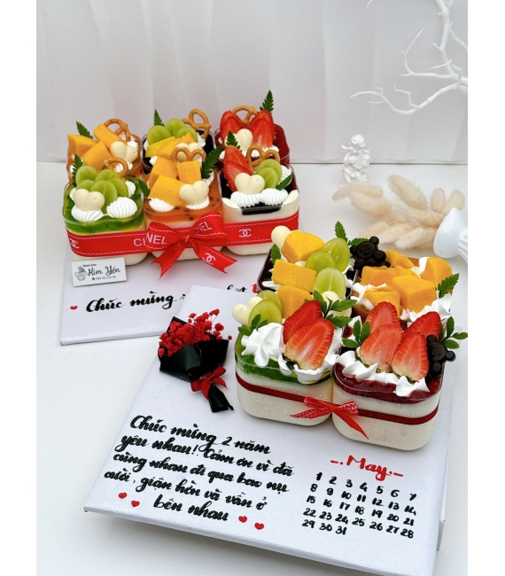 Set Panacotta Ngũ Sắc Trái Cây