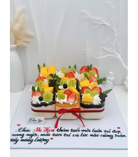 Set Panacotta Dâu – Kiwi – Xoài