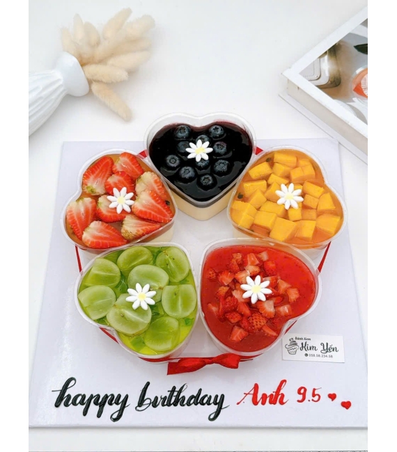 Sét bánh sinh nhật panna cotta đủ vị