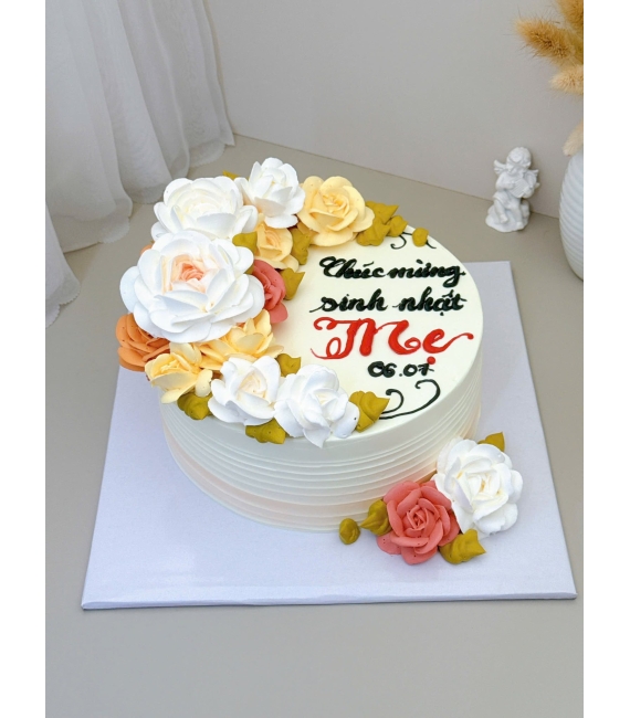 Bánh kem hoa tặng mẹ 20/10