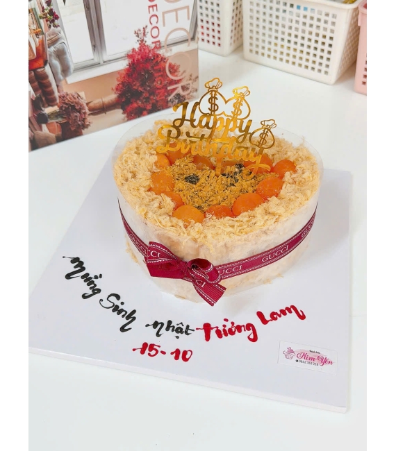 Mẫu bánh bông lan trứng muối làm theo yêu cầu