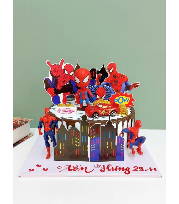 Bánh kem dành cho bé trai  team mê người nhện tại KiM Yến