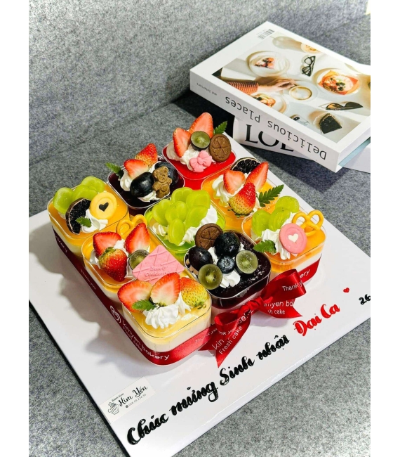 Sét Pannacotta đủ vị mừng sinh nhật 9 ly