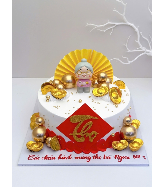 Bánh kem mừng thọ dành tặng bà ngoại