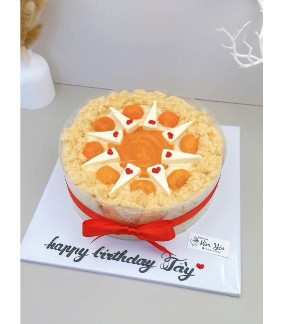 Mẫu bánh bông lan trứng muối trang trí theo yêu cầu