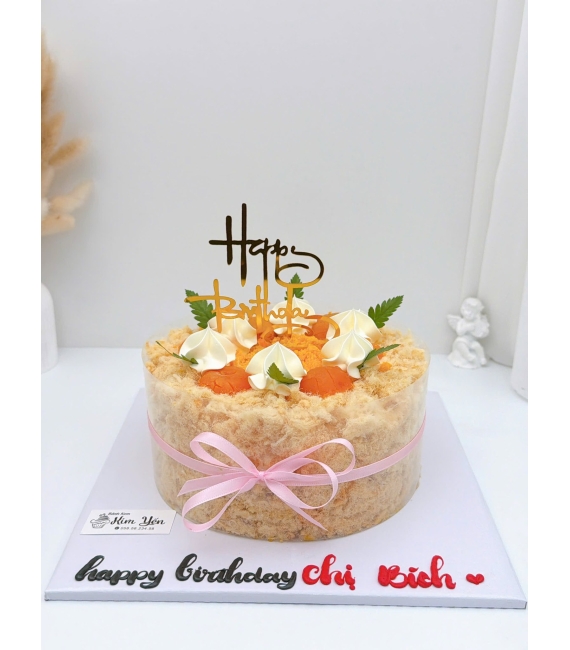 Mẫu bánh bông lan trứng muối làm theo yêu cầu tặng chị