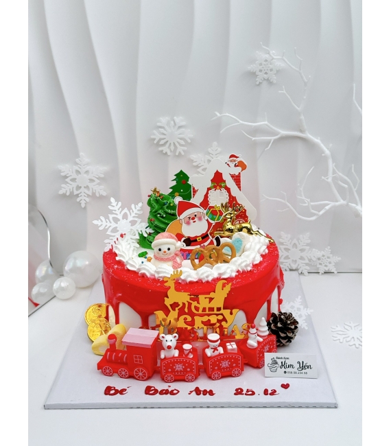 Bánh kem giáng sinh mừng sinh nhật bé gái