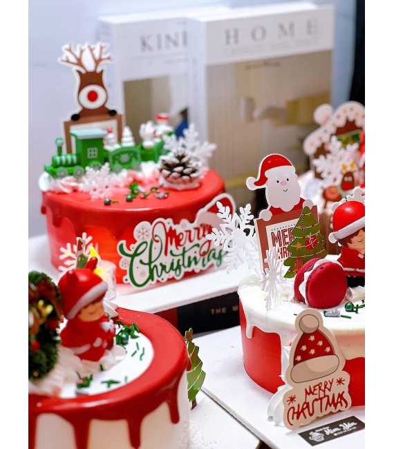 Bánh kem chủ đề giáng sinh hot 2025