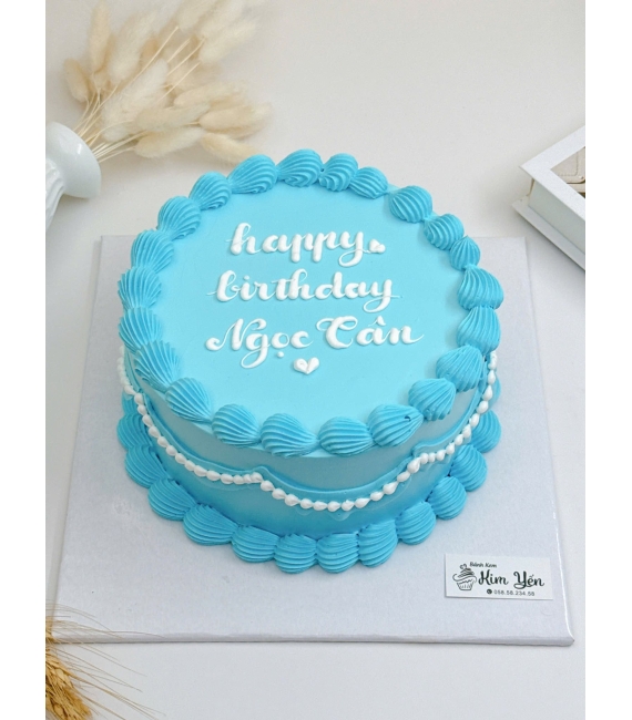 Bánh kem style Hàn Quốc tone xanh dương