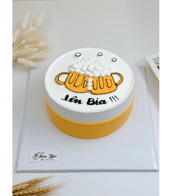 Tổng mẫu mẫu bánh kem vẻ chibi 2 ly bia 