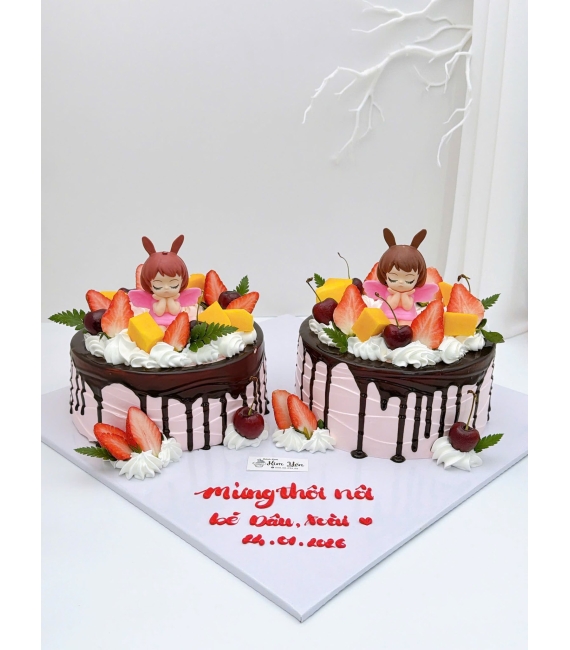 Bánh kem trái cây tặng cho bé gái hot 2026