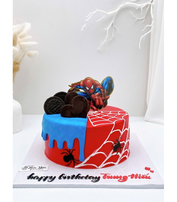 Mẫu bánh kem dành cho trai lên 5 tuổi hot 2026 người nhện 