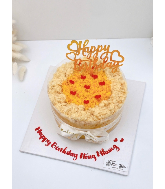 Mẫu bánh bông lan trứng muối tặng bạn nữ 