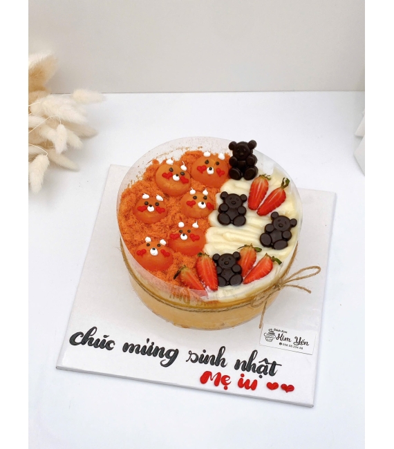Mẫu bánh bông lan trứng muối tặng mẹ hot 