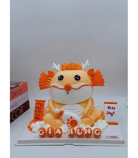 Bánh Kem Thôi Nôi Chú Rồng Cam 