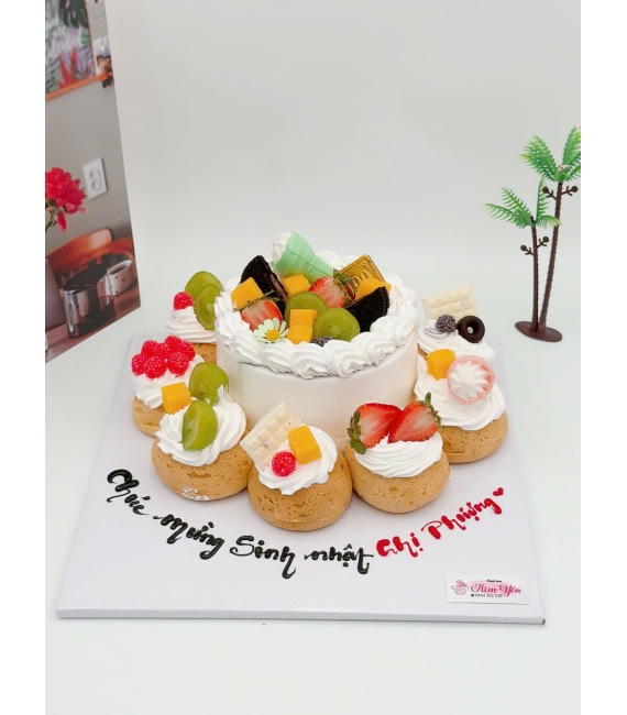 Set bánh su kem Singapore kèm bánh kem tặng người thân