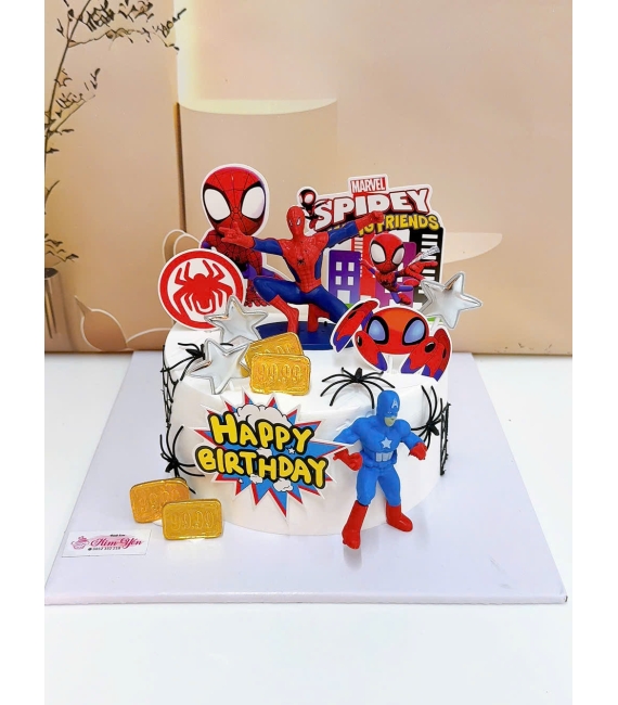 Mẫu bánh kem dành cho bé trai người nhện