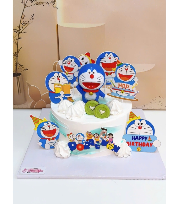 Mẫu bánh kem dành cho bé trai Đô rê mon 