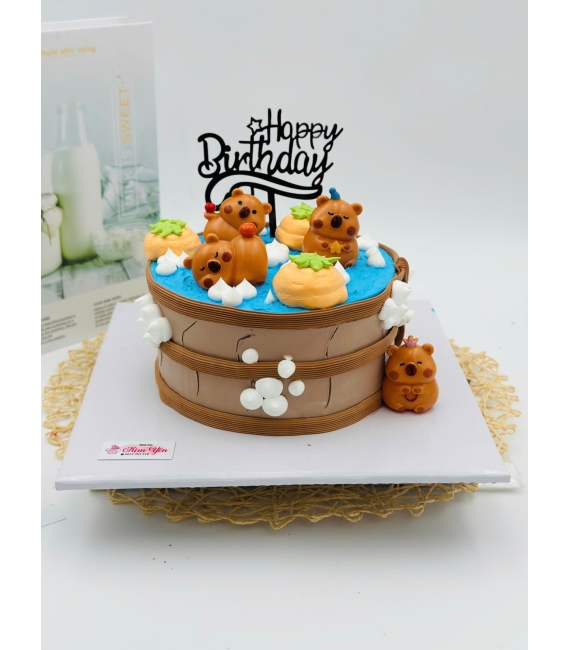 Bánh Kem hoạt hình  chú gấu nâu 