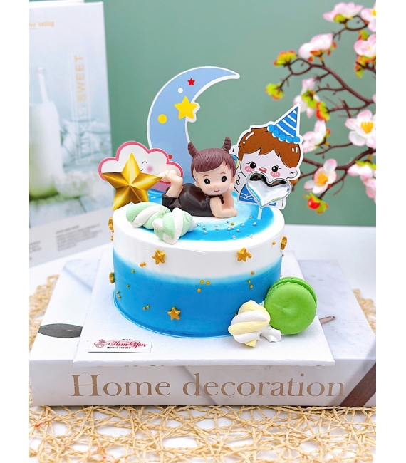 Bánh kem cho bé gái tuổi trâu dễ thương 