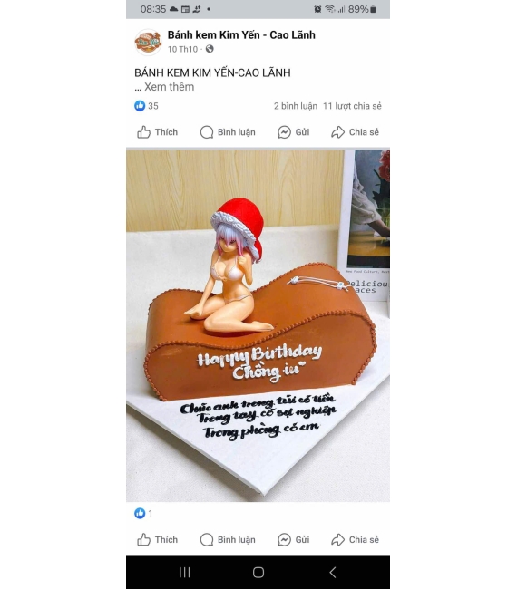 Bánh kem tặng chồng yêu 