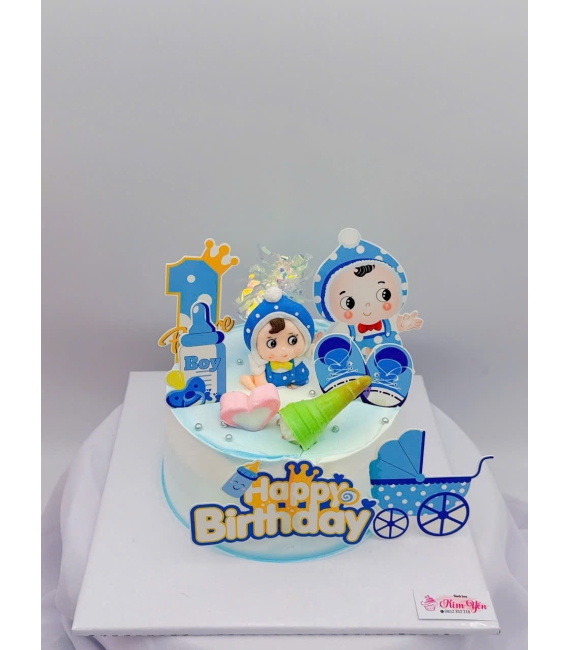 Bánh Kem Biển Xanh - Chúc Bé Luôn Vui Tươi Như Sóng Biển