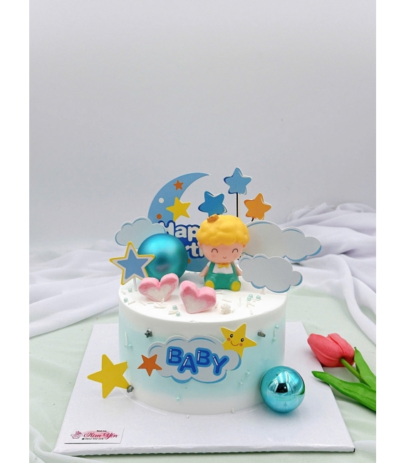 Bánh sinh nhật cầu vòng xanh