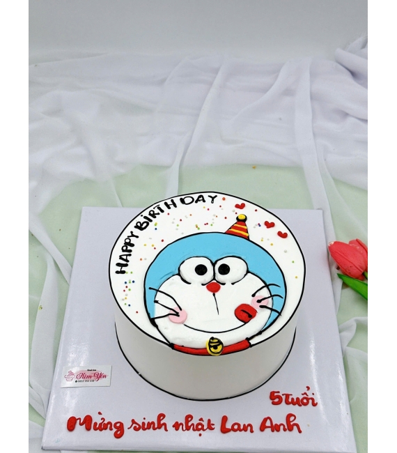 Bánh sinh nhật Đô rê mon cho bé gái