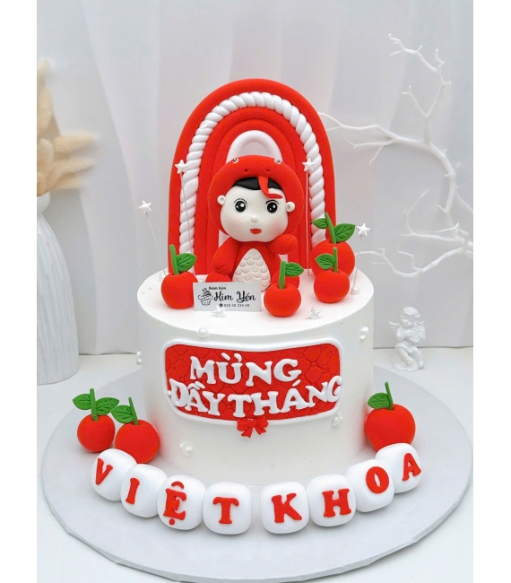 Bánh fondant thôi nôi đáng yêu dành cho bé trai