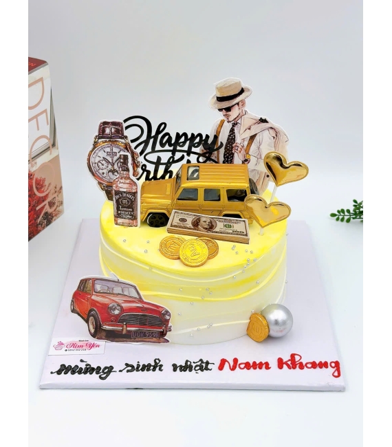 Bánh Kem dành cho bạn nam nhiều phụ kiện mix theo yêu cầu