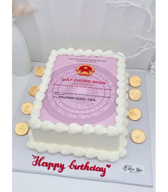 Bánh Kem giấy tờ đất